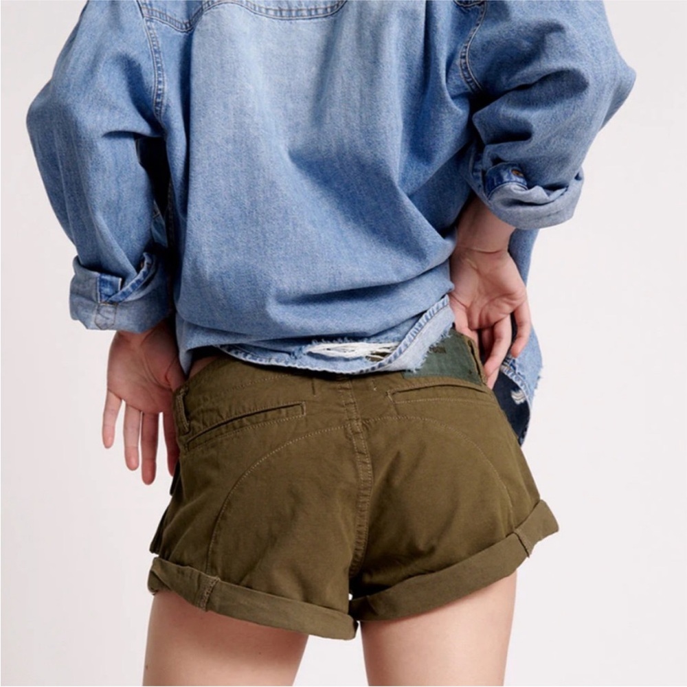 Free People OneTeaspoon Cadet Bandits Low-Waist Shorts - Picture 2 of 8